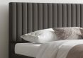 Naples Ottoman Charcoal Saxon Twill Single Bed Frame Only