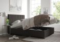 Naples Ottoman Charcoal Saxon Twill Single Bed Frame Only