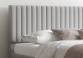 Naples Ottoman Grey Saxon Twill Double Bed Frame Only