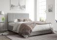 Naples Ottoman Grey Saxon Twill King Size Bed Frame Only