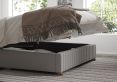 Naples Ottoman Grey Saxon Twill Single Bed Frame Only