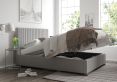 Naples Ottoman Grey Saxon Twill Single Bed Frame Only