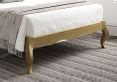 Lyon Kingsman Ivory Upholstered Oak Bed Frame - LFE - Double Bed Frame Only