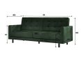 Florence Pocket Rest Green Velvet Sofa Bed