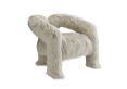Montrose Ivory Faux Mongolian Fur Upholstered Accent Chair