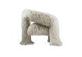 Montrose Ivory Faux Mongolian Fur Upholstered Accent Chair