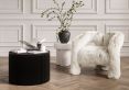 Montrose Ivory Faux Mongolian Fur Upholstered Accent Chair