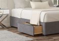 2 Drawer Plush Steel Upholstered Super King Size Base Only