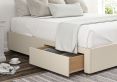 2 Drawer Teddy Cream Upholstered Compact Double Base Only