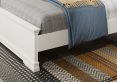 Anna White Wooden Double Bed Frame Only