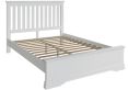 Anna White Wooden Double Bed Frame Only