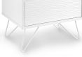 Fusion 2 Drawer Bedside White With White Feet