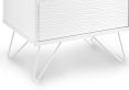 Fusion 2 Drawer Bedside White With White Feet