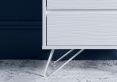 Fusion 2 Drawer Bedside White With White Feet