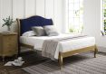 Lyon Hugo Royal Upholstered Oak Bed Frame - LFE - Double Bed Frame Only