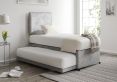 Cheltenham Glitz Silver Upholstered Guest Bed With Mattresses
