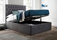 Maxi Charcoal Velvet Upholstered Ottoman Storage King Size Bed Frame Only