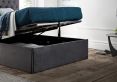 Maxi Charcoal Velvet Upholstered Ottoman Storage King Size Bed Frame Only