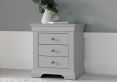 Chateaux Grey 3 Drawer Bedside