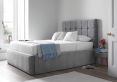 Bromley Silver Glitz Upholstered Ottoman King Size Bed Frame Only