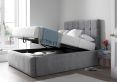 Bromley Shetland Nickel Upholstered Ottoman King Size Bed Frame Only