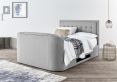 Carmel Mid Grey Upholstered Ottoman TV Bed Frame Only