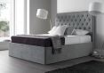 Maxi Steel Grey Upholstered Ottoman Storage Bed Frame Only