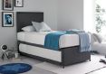 Ellesmere Linoso Charcoal Upholstered Guest Bed Including Mattresses