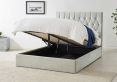 Waldorf Silver Grey Upholstered Ottoman Storage King Size Bed Frame Only