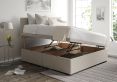 Hannah Ottoman Compact Double Trebla Flax Headboard & Base