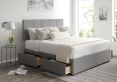 Hannah Classic 4Drw Compact Double Arran Pebble Headboard & Base