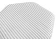 Dunwich Grey Upholstered Striped Stool