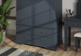 Harley Midnight Grey 2 Door 4 Drawer Wardrobe Only