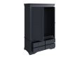 Harley Midnight Grey 2 Door 4 Drawer Wardrobe Only