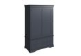 Harley Midnight Grey 2 Door 4 Drawer Wardrobe Only