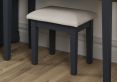 Harley Midnight Grey Dressing Table Stool Only