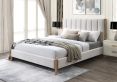 Harper Upholstered Natural Beige King Size Bed Frame