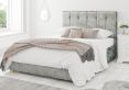 Hemsley Ottoman Distressed Velvet Platinum Compact Double Bed Frame Only