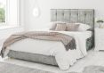 Hemsley Ottoman Distressed Velvet Platinum Super King Size Bed Frame Only