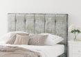 Hemsley Ottoman Distressed Velvet Platinum Compact Double Bed Frame Only