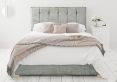 Hemsley Ottoman Distressed Velvet Platinum Compact Double Bed Frame Only