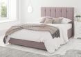 Hemsley Ottoman Plush Velvet Blush Compact Double Bed Frame Only