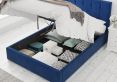 Hemsley Ottoman Plush Velvet Navy Compact Double Bed Frame Only