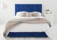 Hemsley Ottoman Plush Velvet Navy Compact Double Bed Frame Only