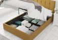 Hemsley Ottoman Plush Velvet Ochre Compact Double Bed Frame Only