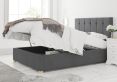 Hemsley Ottoman Plush Velvet Steel Compact Double Bed Frame Only