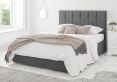 Hemsley Ottoman Plush Velvet Steel Compact Double Bed Frame Only