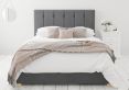 Hemsley Ottoman Plush Velvet Steel Compact Double Bed Frame Only