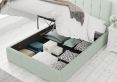 Hemsley Ottoman Pastel Cotton Eau De Nil Compact Double Bed Frame Only