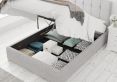 Hemsley Ottoman Pastel Cotton Storm Compact Double Bed Frame Only